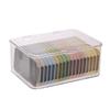 Caja de almacenamiento para teléfono móvil con tapa, a prueba de polvo, cajón de escritorio, almacenamiento de artículos diversos, artefacto para dormitorio, caja de almacenamiento transparente