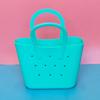 Bolsa de Playa de Silicona Portátil Colorida Almacenamiento para Teléfono Móvil Bolsa de Playa Ligera Pequeña para Niños Caminar DIY Bolsa para Llaves