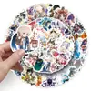 50 Pegatinas de la Versión Q del Juego Onmyoji, Accesorios de Personajes Lindos, Cascos de Coche Pintados de Alta Definición, Pegatinas Guka para DIY