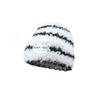 Gorro de Tricô Listrado Fofo para Mulheres, Novo Estilo Outono e Inverno, Faz o Rosto Parecer Menor, Engrossado para Aquecimento, Circunferência da Cabeça Grande, Gorro Slouchy com Proteção para as Orelhas
