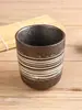 Configuração de Mesa Estilo Japonês Peça Quatro Tigela de Arroz Restaurante de Sushi Xícara de Chá Prato de Osso Preto Cerâmica Suporte para Hashi Bule Cozinha Japonesa e Coreana