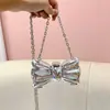 Bolsa Acrílica com Laço de Design Simples Bolsa Pequena Exquisita para Batom e Chaves Bolsa Transversal Fashion para Jantar