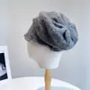 Gorro de Lã Misturada Estilo Japonês, Relaxado e Solto para Mulheres, Chapéu de Tricô Quente para Outono e Inverno, Tendência Versátil
