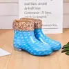 Botas de chuva botas de chuva curtas moda antiderrapante impermeável sapatos botas de água Feminino cozinha adulto Coreia do Sul sapatos de borracha fofo galochas verão