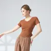 Traje de Baile Top para Mujer Cuello en V Aspecto Delgado Traje de Baile Clásico Danza Moderna Estilo Nacional Nuevo Ropa Traje de Práctica de Baile para Adultos