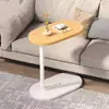 Mesa Lateral Móvil Lista para Usar para Sala de Estar, Sofá, Dormitorio, Mesita de Noche, Mesa Redonda Sencilla, Almacenamiento para Balcón, Mesa de Té Pequeña