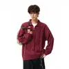 Suéter Casual Masculino Novo para Outono/Inverno 2026 Estilo High Street com Textura Clássica de Trança e Caimento Relaxado Pulôver
