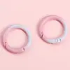Anillo de llavero con cierre de resorte pintado en spray de aleación, cuenta retorcida en forma de corazón redondo, accesorio de gancho de cuentas hecho a mano para DIY
