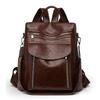 Mochila Retro para Mujer Transfronteriza Nueva Moda de Alta Gama Pu Bolsa Multifuncional de Doble Propósito Gran Capacidad Mochila para Viajes