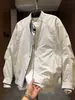 Nova Jaqueta Masculina de Outono Estilo Minimalista Cor Sólida Patchwork Falsa de Duas Peças Moda Versátil Casual Gola Alta Jaqueta Top