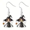 Aretes Largos Acrílicos de Halloween Colgantes Casuales y para Fiesta de Disfraces Compatibles con Todas las Estaciones Varios Dijes Temáticos de Halloween