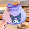 Boné Protetor Solar Sanrio Kulomi para Meninos e Meninas Proteção UV Verão Top Vazio Guarda-Sol Aba Larga Chapéu de Sol