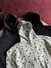 Sudadera con capucha y cremallera de estampado de estrellas, unisex, adecuada para otoño, con un estilo retro, de campus y millennial, una chaqueta casual para el uso diario.