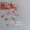 Isla de Vacaciones~Aretes Tejidos Florales Hechos a Mano Estilo Vacaciones para Mujer, Pendientes Grandes Únicos y Exagerados con un Ambiente Costero