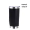 Termo para Coche de Acero Inoxidable 304 Taza de Hielo de 20 oz Taza de Coche Gran Capacidad Doble Capa Aislado al Vacío Taza Fría