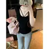 Camiseta de punto morada única y hermosa con cuello en V y manga corta para mujer, un top súper elegante y favorecedor para el verano