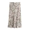 Roupas femininas transfronteiriças 2026 moda europeia e americana casual simples textura de seda acetinada saia de cintura alta AliExpress F612340