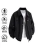 2026 Nueva Chaqueta de Trabajo para Hombre Moderna Holgada Cuello Alto Abrigo Estilo Ins Rock Ropa Casual para Hombre Estilo Primavera y Otoño