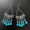 Aretes de Estilo Exótico de Venta Caliente Retro Literario Clásico Dignificado Ganchos para la Oreja Versátil Hueco Moda Borla Colgantes