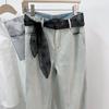 Bufanda Pequeña de Seda con Encaje Largo Cinturón Banda Multifuncional para el Cabello para Mujer Delgada Primavera y Verano Estilo Occidental Combinación Camisa Cinta