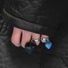 Anillo Raf Simons Otoño/Invierno R Standard Corazón de Melocotón Diseño de Nicho Europeo y Americano Anillo de Grasa de Leche Anillo de Pareja