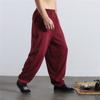 26 Pantalones Nuevos de Algodón y Lino para Hombre Casual Estilo Chino Pantalones de Pierna Ancha Estilo Verano Pantalones Harem Sueltos