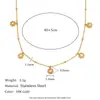 Europa y Estados Unidos tendencia de moda transfronteriza retro exquisita joyería acero inoxidable chapado en oro de 18 quilates circón flor clip cadena de cuentas mujer