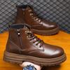 Nuevas Botas Martin Retro Otoño 2026 para Hombre, Botas de Trabajo Impermeables de Media Caña, Botines Versátiles de Estilo Británico