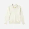 Ropa para Hombre APO Prendas de punto para hombre transfronterizas con un aire de 'old money' de alta gama, polo holgado de punto con cuello camisero, top de manga larga para hombre