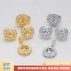 Accesorios para Set de Joyería DIY de Perlas, Sencillo y Elegante, Pendientes Redondos de Encaje con Goteo de Aceite, Colgante, Anillo con Montura al por Mayor