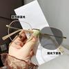 Gafas de miopía con cambio de color y antiluz azul para mujeres, monturas sencillas y para estudiantes de varios grados, terminadas con el mismo estilo de las celebridades de Internet.