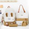 Fornecimento transfronteiriço mochila escolar bonito de grande capacidade mochila de lazer para alunos do ensino primário e secundário mochila de cinco peças coelhinho meninas mochila