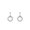 Brincos de Tarraxa Redondos Vazados Novos em Prata de Lei S925 Europeus Mais Vendidos para Mulheres Moda Design Exquisito Joia de Orelha com Toque de Luxo