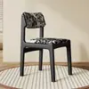Cadeira de Jantar Nórdica de Madeira Maciça com Encosto Macio, Conjunto de Mesa e Cadeiras, Uso Doméstico Moderno, Simples para Sala de Jantar e Sala de Estar, Cadeira de Lazer