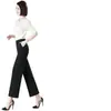 Pantalones anchos de tacto helado hechos a medida para mujer, estilo fino, nueva colección de verano 2026, holgados y frescos, pantalones de pierna recta para madres bajitas