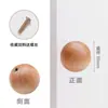 Maçaneta de madeira maciça tipo bola puxador de gaveta de madeira porta de armário simples estilo japonês armário de quarto infantil maçaneta de porta de furo único cor madeira