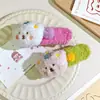 Novo grampo de cabelo de pelúcia de urso de desenho animado fofo para outono e inverno, clipe para franja lateral, grampo tipo bico de pato, acessório de cabelo