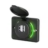 Cargador USB para modificación de coches y autobuses transfronterizos, muebles, sillón de masaje con anillo de luz LED, cargador de teléfono móvil para coche