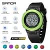 Reloj para Estudiantes de Secundaria Sanda para Hombres y Mujeres, Multifuncional, Colorido, Luminoso, Resistente al Agua, Pantalla Única para Deportes al Aire Libre, Reloj con Snooze