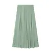 Ropa de Mujer Nueva Primavera 2026 Transfronteriza Aliexpress Color Sólido Casual Versátil Elegante Moda Falda Midi 2570375