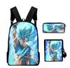 Mochila Nueva de Dibujos Animados Anime de Amazon de Dragon Ball, Mochila Escolar para Estudiantes de Primaria y Secundaria, Bolso de Hombro, Estuche, Set de Tres Piezas