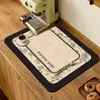 Alfombrilla Seca para Cocina de Barro de Diatomeas de Lujo Ligero Transfronteriza Americana Alfombrilla para Barra de Bar Alfombrilla Absorbente para Tazas de Té Alfombrilla Resistente a la Suciedad y al Calor para Mesa de Comedor