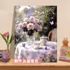 Pintura al Óleo Digital al por Mayor Pintura al Óleo DIY Colorear Florales Alféizar de Ventana Flor Pintura al Óleo Relleno Pintura Decorativa Simple