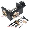 Localizador de Taladro Tres en Uno Abridor de Agujeros para Conector de Tarugo de Mueble Herramienta de Taladrado para Carpintería para Unir Tableros