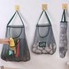 Bolsa de Almacenamiento Transpirable Calada de Uso Recurrente para Jengibre y Ajo para Llevar a Mano Portátil Multifuncional Colgable para Almacenamiento de Frutas y Verduras