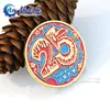 Insignia de pintura metálica personalización empresa logo de empresa aniversario Universidad de Sihui insignia escolar insignia circular personalización