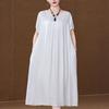 Camisón de Algodón Seda de Verano para Mujeres de Mediana Edad y Mayores Talla Extra Plus Suelto Casual de Manga Corta para el Hogar Vestido