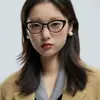 Armazón de Gafas Retro Moderno Cat-Eye para Miopía, Graduación Personalizable, Luz Azul Anti-Reflejo, Gafas Cat-Eye Estilo Francés, Herramienta Mágica Sin Maquillaje que Hace que el Rostro Parezca Más Pequeño
