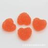 Simulación de comida de 17 x 16 x 10 mm, juego de resina con forma de corazón, caramelo, joyería, juego de comida, bricolaje, teléfono móvil, belleza, tocado, material
