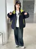 Jaqueta Infantil Primavera e Outono 2025 Novo Estilo para Crianças Maiores, Jaqueta Corta-vento de Outono Roupa de Trabalho Jaqueta Top Tendência Street Style
